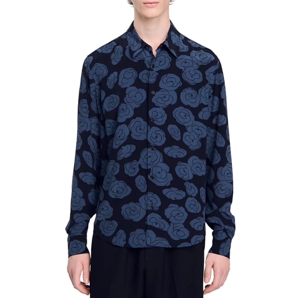 Dusty Flowers Printed Button Down Shirt